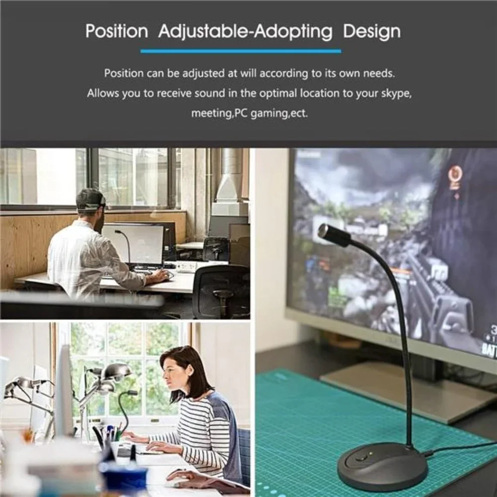 USB Microphone, Computer PC Microphone with Mute Button for Streaming,Podcasting